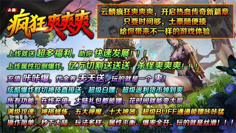 云林疯狂爽爽新手攻略 令人耳目一新的神器版本传奇